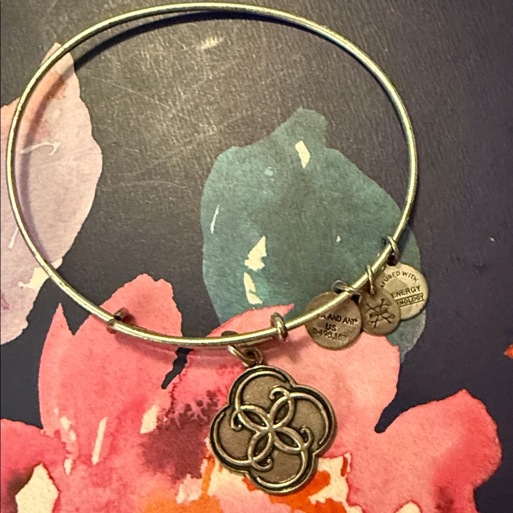 Alex and Ani Silver Charm Bangle